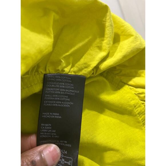 Anthropologie Pilcro Parachute Mini Bubble Skirt in Chartreuse Sz 12 - Picture 6 of 11